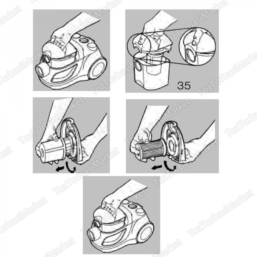 Electrolux Ergoeasy & Ergospace Silindir Filtre - HF059