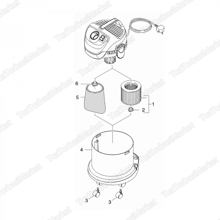 Karcher WD2 / WD3 Silindirik Filtre - HF099.02