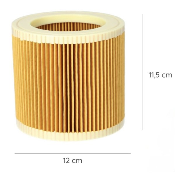 Karcher WD2 / WD3 Silindirik Filtre - HF099.02