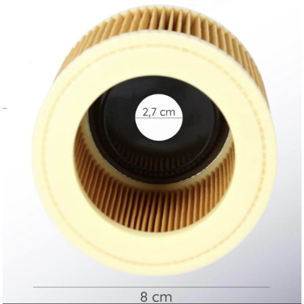 Karcher WD2 / WD3 Silindirik Filtre - HF099.02